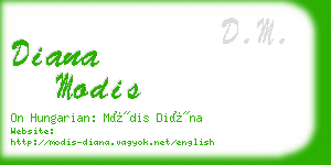 diana modis business card